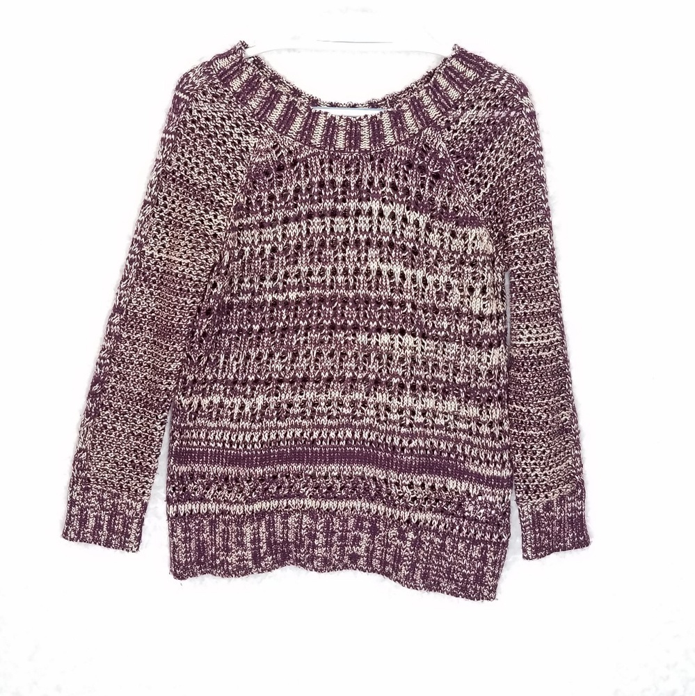 Narciso Rodriguez Purple Open Knit Sweater